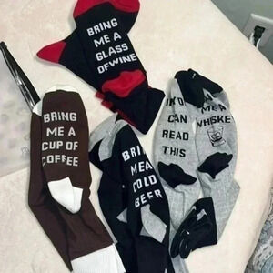 Brand new, 4 pair, If you can read this… bring me stuff socks